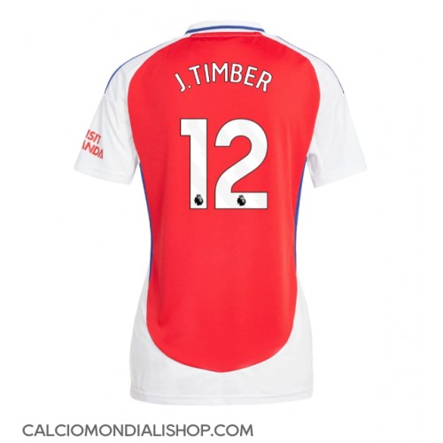 Maglie da calcio Arsenal Jurrien Timber #12 Prima Maglia Femminile 2024-25 Manica Corta